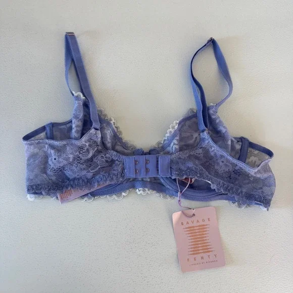 Savage X Fenty Lace Bra Size 34B Light Purple NWT - Picture 4 of 6